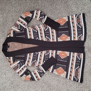 GANT sz S Brown Print Cardigan Sweater